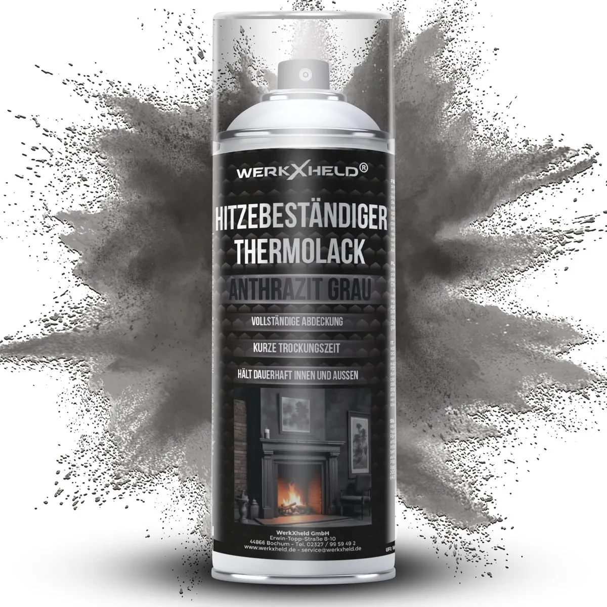 WerkXheld Ofenlack anthrazit grau 400ml – RAL 7016