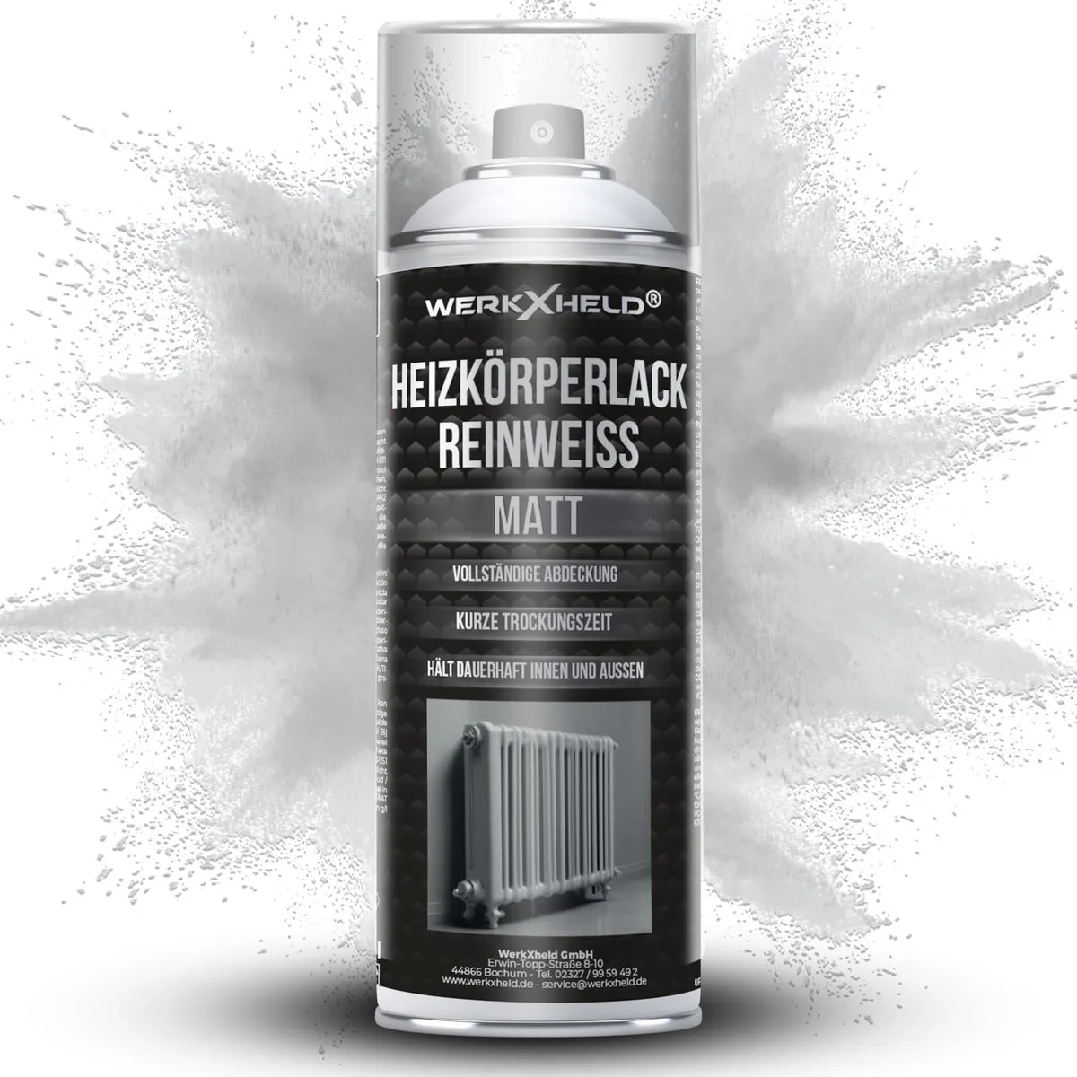 WerkXheld Heizkörperlack Reinweiß RAL 9010 matt