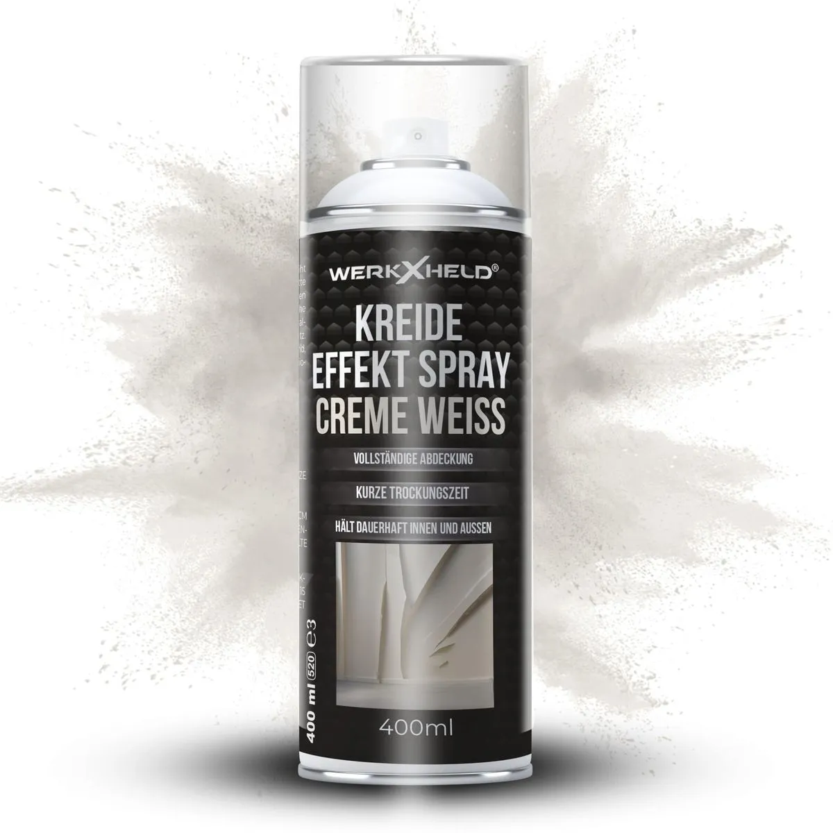 WerkXheld Kreidespray creme 400ml – RAL 9001 matt Kreidefarbe